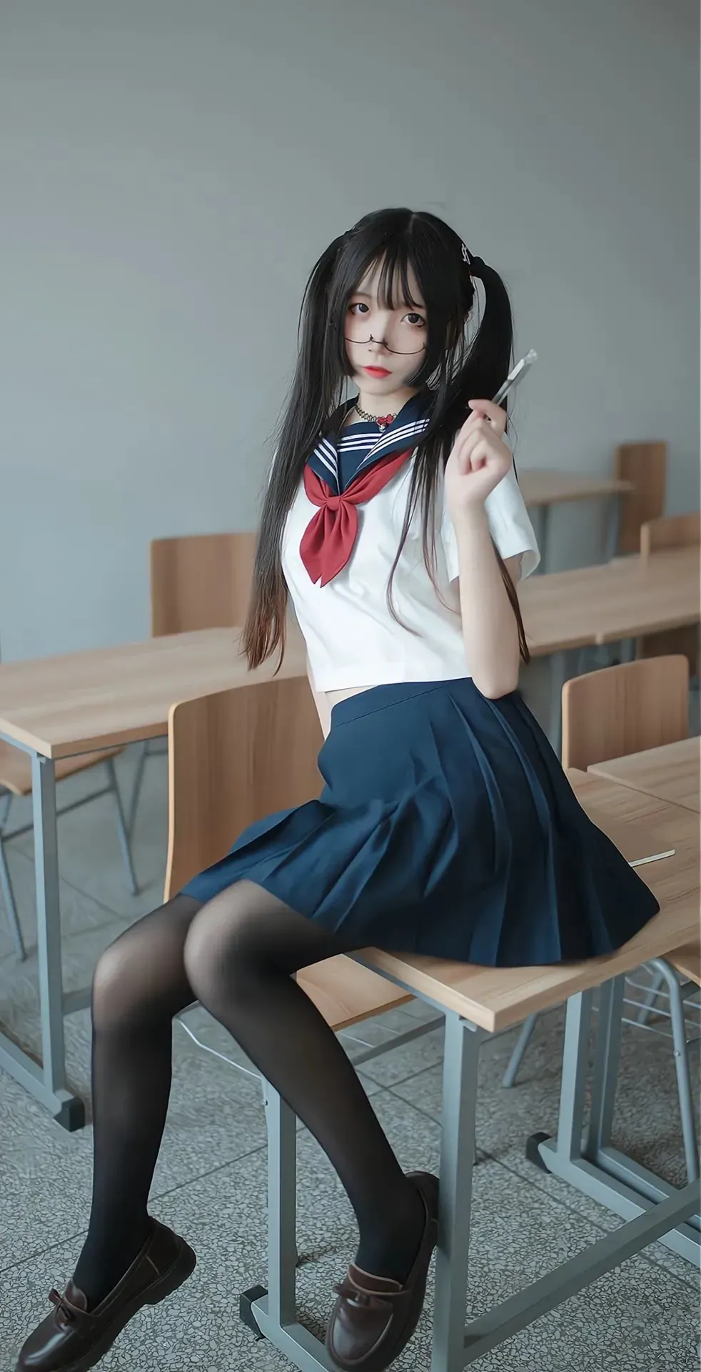 今日黑丝壁纸 003