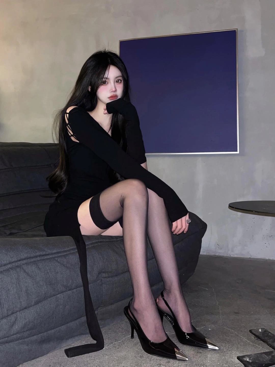 今日黑丝壁纸 017